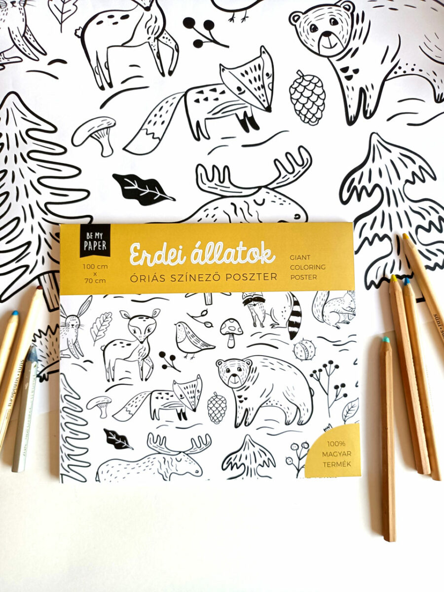 Erdei állatok-óriás színező